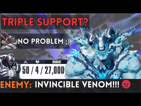 TRIPLE SUPPORT Getting DEMOLISHED By the Rank $1 Venom | Marvel Rivals Season 5.5