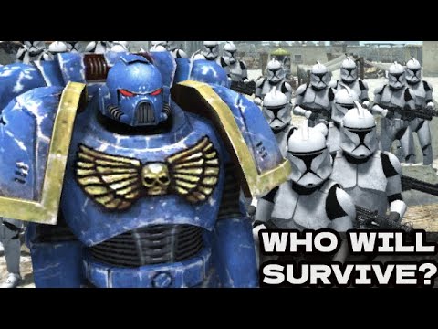 Can 500 Clone Troopers kill 5 Space Marines?