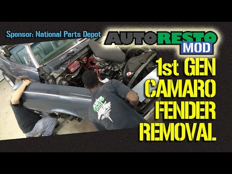 1967 Camaro hood fender and inner fender removal Episode 223 Autorestomod