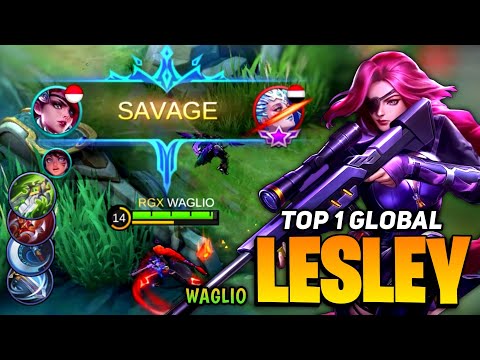 SAVAGE! Lesley Perfect Head Shot [ Top 1 Global Lesley Gameplay ] By WAGLIO - Mobile Legends