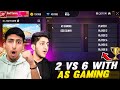 2 Vs 6 With A_s Gaming Pro Subscribers🤯😨- Free Fire India