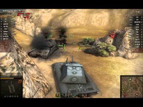 World of Tanks HQ 8.1 Gameplay - E-100 - First battle