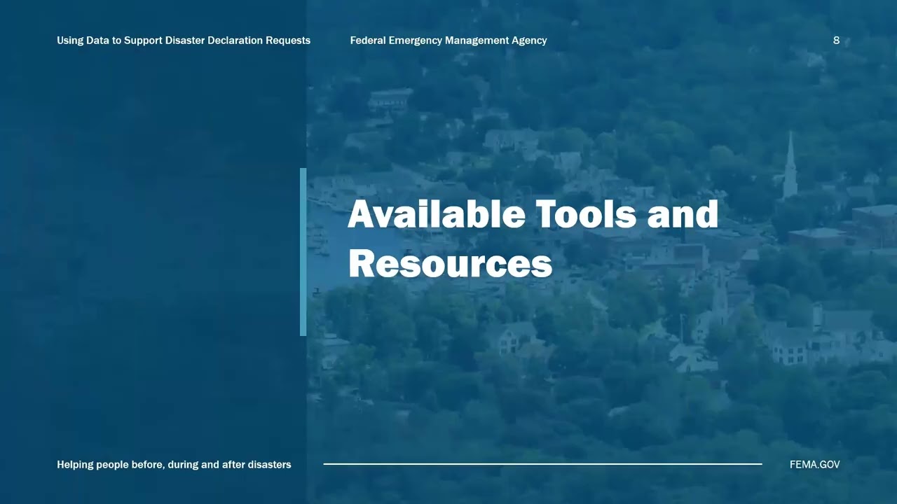 Using Data to Support Disaster Declaration Requests