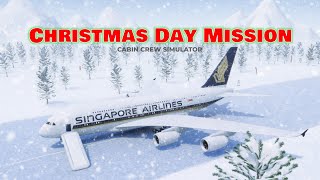 ROBLOX - Cabin Crew Simulator special Christmas mission🎄☃️ with Airbus 380 Relaxing gameplay