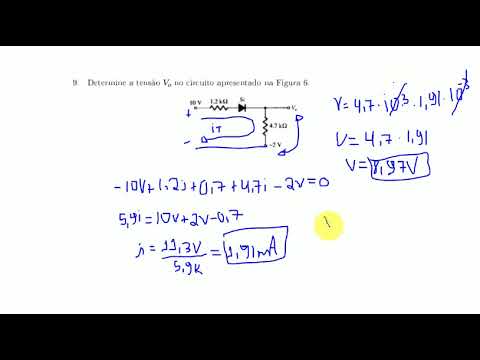 Exercício Diodo diretamente polarizado - 01