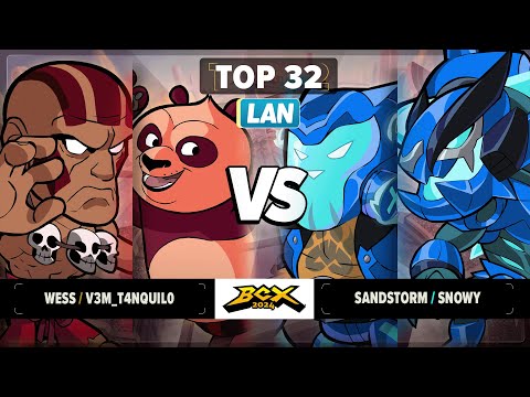 Sandstorm & Snowy vs Wess & V3M_T4NQUIL0 - Top 32 - Brawlhalla World Championship 2024 - LAN 2v2
