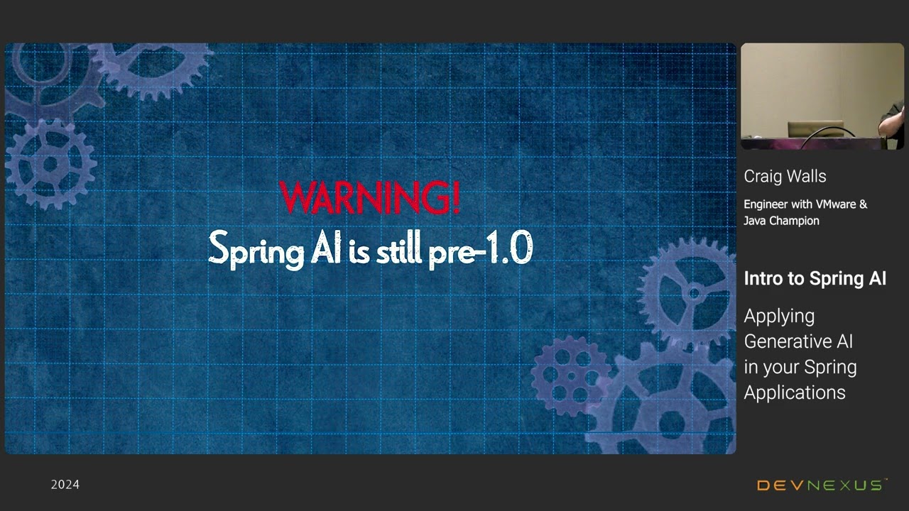 Devnexus 2024 - Intro to Spring AI - Craig Walls