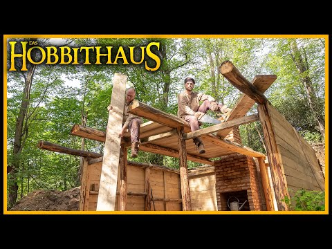 Das Hobbithaus - Das Dach wird gedeckt und es werde Höhle - Bushcraft Outdoor Shelter