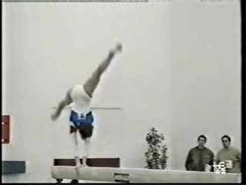 Lacramioara Filip - 1990 Romania vs Spain Compulsories - Balance Beam