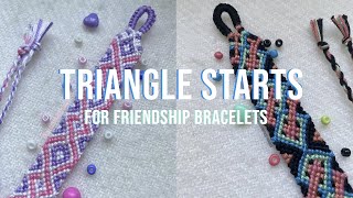 Triangle Start for Friendship Bracelets - Tutorial