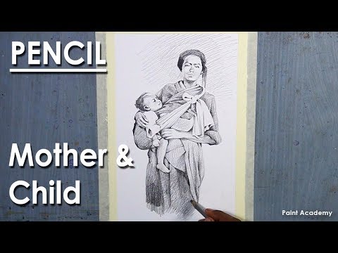 Mountains and Pine Tress Watercolor Pencil Landscape Drawing | steps to follow