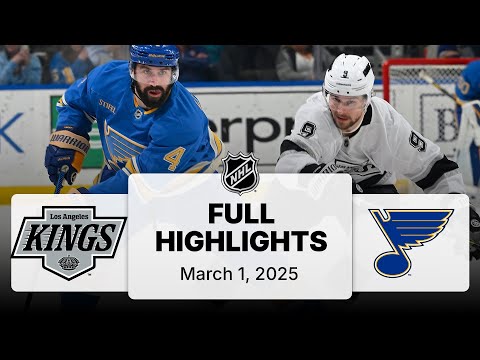 NHL Highlights | Kings vs. Blues | March 01, 2025