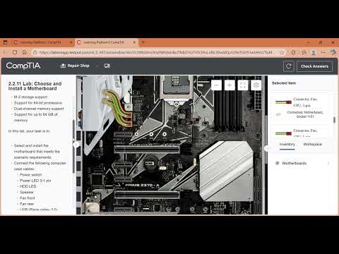 Lab: Choose and Install a Motherboard  2.2.11