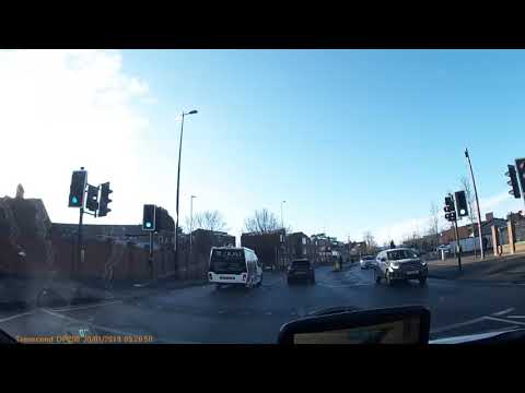 Practical driving test route, Loughborough, 9:07 30/01/19