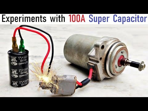 Run 12v 100 Amp Starter DC Motor with 500F Super...