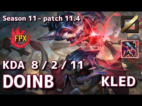 【韓国サーバー/GM】FPX Doinb クレッド(Kled) VS ヨネ(Yone) MID - Patch11.4 KR Ranked【LoL】