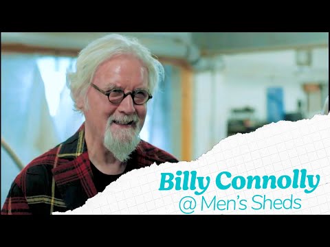 Billy Connolly visits Dalbeattie Men's Shed, May 2018