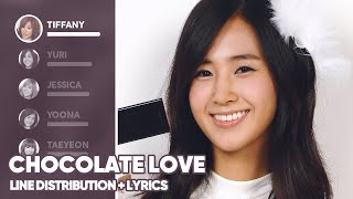 Girls&#39; Generation - Chocolate Love (Line Distribution + Lyrics Color Coded) PATREON REQUESTED