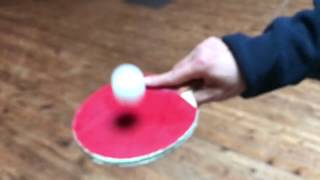 卓球　球突きを自撮り