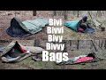Bivi Bags and Hooped Bivi Bags.  A Comparison of what I Use for Backpacking and Wild Camping.