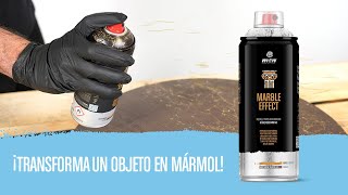 Video de MONTANA PRO Pintura efecto mármol color blanco aerosol 400ml Para decoración de superficies