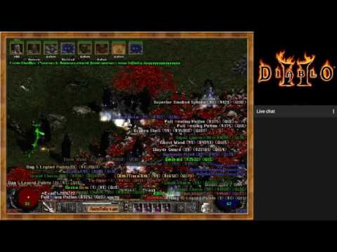[Diablo 2]CE Golemancer vs Cow level 3 (4 Skillers in 5 minute at D2Arena private server)