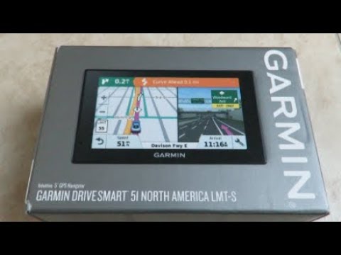 Garmin Drivesmart 51 NORTH AMERICA LMT-S GPS Unboxing and Overview Video