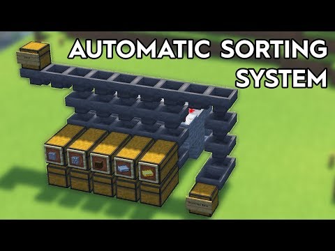 How To Make Hoppers Sort Items Minecraft Full Automatic Sorting System - 1.16/1.15