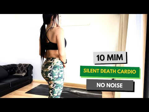 💦10 MIN SILENT DEATH CARDIO WORKOUT - follow along, no noise, quiet, small place, no jumping