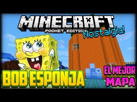 Minecraft PE 0.16.0 - BOB ESPONJA Y FONDO DE BIKINI EN POCKET EDITION EL MEJOR MAPA DE TODOS! Video