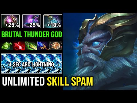 WTF 1s CD Arc Lightning Unlimited Skills Spam 68% Reduction with Refresher + 108K Damage Zeus DotA 2