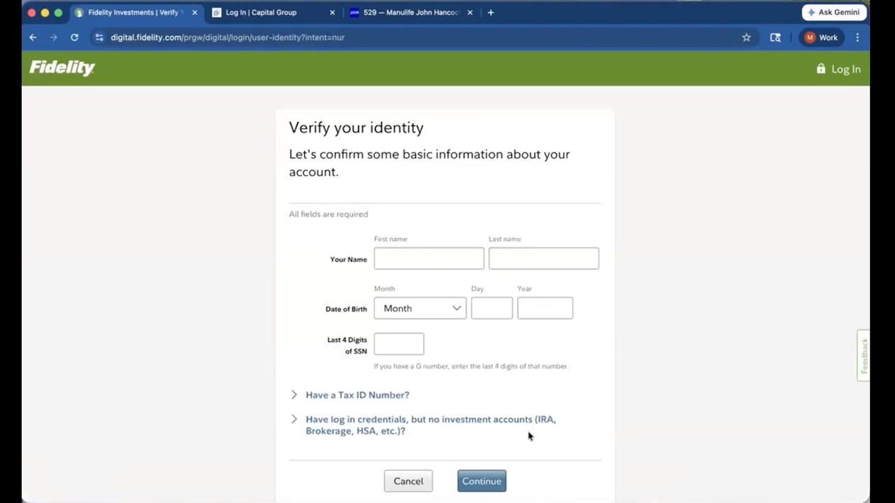 How to Sign Up to Access Account Information