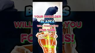 How to relieve pain in between your shoulder blades #backpainrelief #youtubeshorts