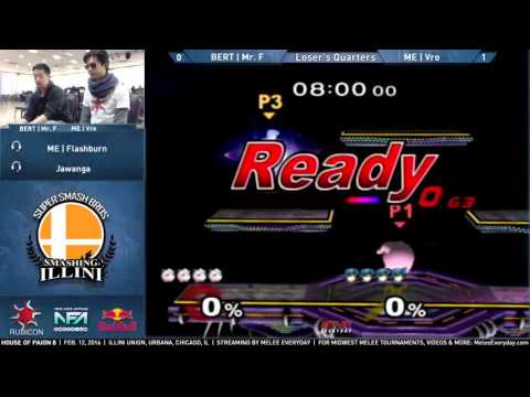 House of Paign 8 - Top 8, LQ: ME | Vro (Marth) vs. BERT | Mr. F (Puff)
