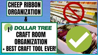 BEST Compact Ribbon Organization & Dollar Tree Organization + 1 craft tool I can’t live without!