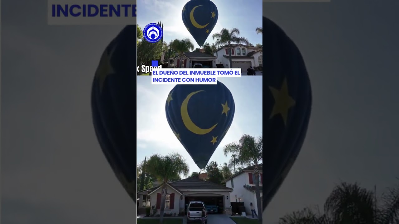¡Ya llegamos! Globo aerostático aterriza de emergencia... y termina en el jardín de una casa