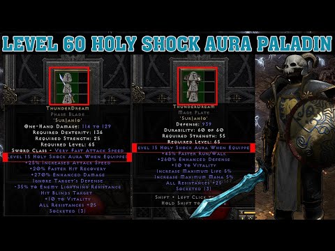 Insanely Strong Level 60 Holy Shock Paladin – Clears Monsters Fast | Diablo 2 Resurrected