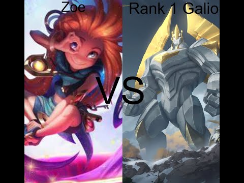 Rank 1 Galio vs Zoe full Gameplay ROAD TO RANK 1 Challenger START OF JOURNEY