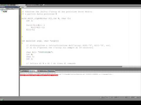 Inserimento con shift destro