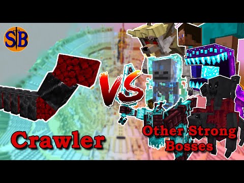 Crawler (Dungeons Mod) vs Other Strong Bosses | Minecraft Mob Battle