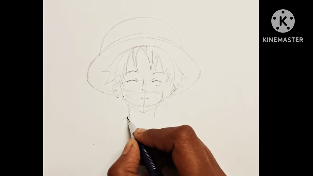 How to draw easy monkey d luffy drawing ||anime drawing tutorial ||#drawing #viralvideo #animeart