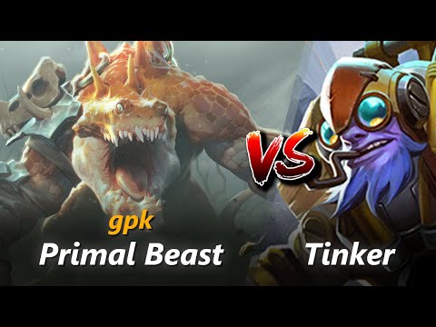gpk mid Primal Beast vs Tinker | First 10 minutes