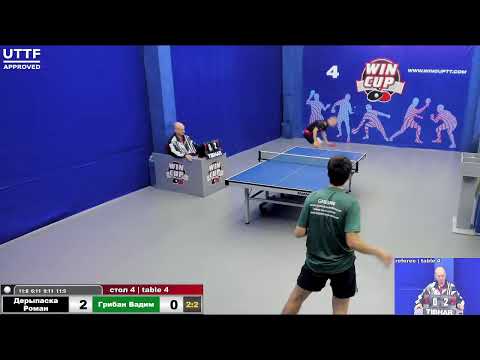15:30 Дерыпаска Роман 3-2 Грибан Вадим   стол 4  ЮГ-3  11.10.21
