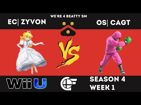 We’re 4 Beatty S4W1: EC| Zyvon vs Cagt– Winners Finals - Super Smash Bros. Wii U