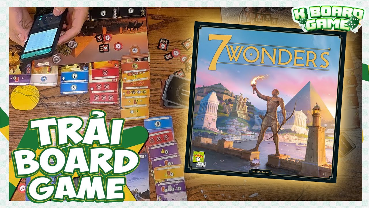 7 WONDERS (Second Edition): Trải nghiệm đầu tiên với 3 người chơi