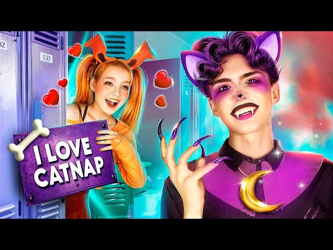 I fell in love with CATNAP! Transformation from Nerd to Popular!
