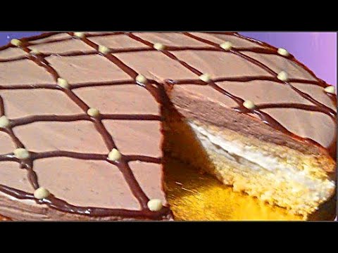 Торт птичье молоко Суфле из сливок на желатине