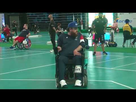 World Boccia Championships 06.12.2022. 2414 Vasile Agache (ESP) vs. 2417 Dorian Decarme (FRA) (BC4)