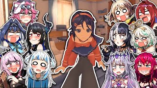 Hololive EN's Reaction to Mita Throwing you on the Bed