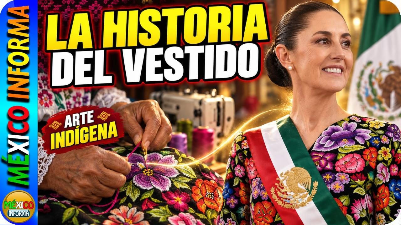 LA HISTORIA DETRÁS DEL VESTIDO DE LA PRESIDENTA CLAUDIA SHEINBAUM. ASÍ LO ELABORARON.